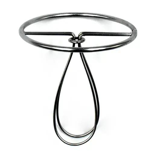 3 Inch Candle Bulb Clip Lampshade Ring - Silver