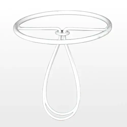 3 Inch Candle Bulb Clip Lampshade Ring - White