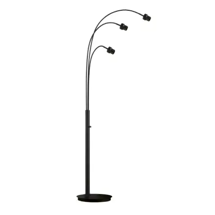 3-Light Adjustable Metal Floor Lamp