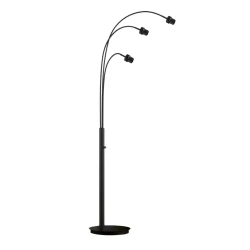 3-Light Black Metal Floor Lamp - Fischer and Honsel
