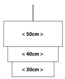 3 Tier Lampshade Frame System 50cm /40cm / 30cm