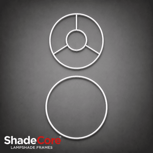 30cm Bottom Ring with 25cm Duplex Top Ring Lampshade Frame Set