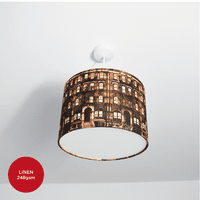 30cm Diameter x 21cm High - Digital Textile Print for Drum Lampshade