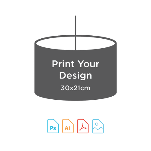 30cm Diameter x 21cm High - Digital Textile Print - For Drum Lampshade