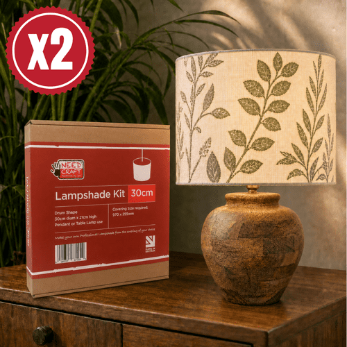 30cm Drum Lampshade Making Kit - Twin Pack