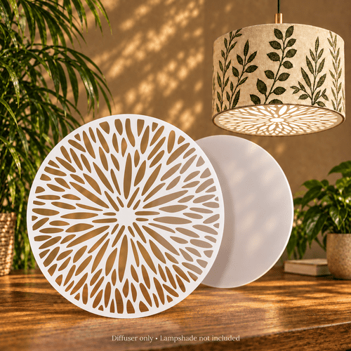 30cm Floral Lampshade Diffuser - 2 Part Set