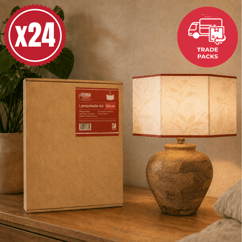 30cm Hexagon Lampshade Making Kits - Trade Pack 24 Units