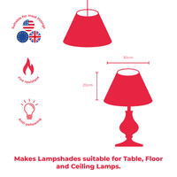 30cm Manufacturers Pack -  30 Conical Lampshades