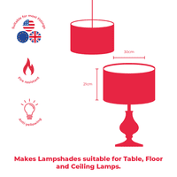 30cm Manufacturers Pack -  30 Drum Lampshades