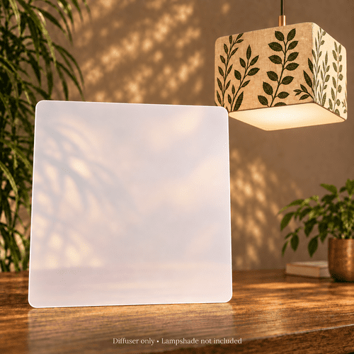 30cm Rounded Square Lampshade Diffuser  - Translucent polypropylene ID: 3007