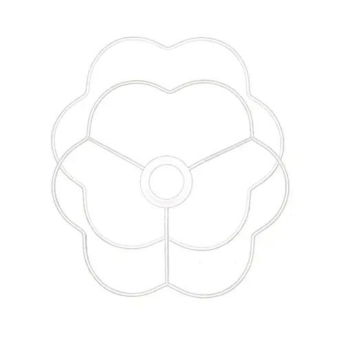 30cm Scalloped Lampshade Ring Set