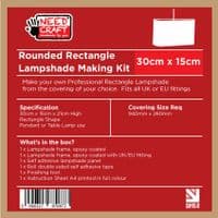 30cm x 15cm Rounded Rectangle Lampshade Making Kit