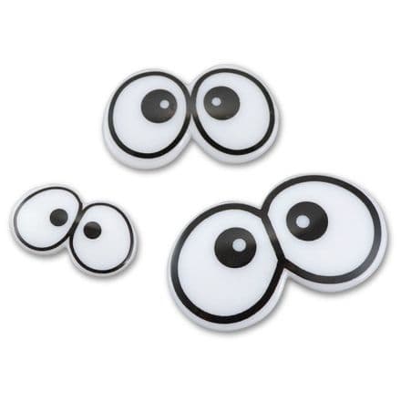 3D Eyes White and Black - Pack of 3 Sizes