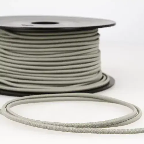 3mm Round Elastic Cord Medium Grey