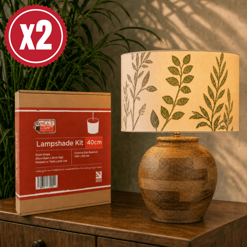 40cm Drum Lampshade Making Kit - Twin Pack