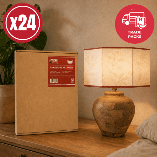 40cm Hexagon  Lampshade Making Kits - Trade Pack 24 Units