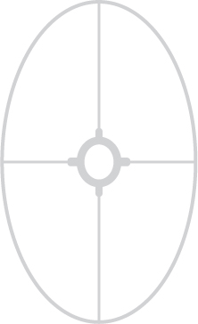 40cm Oval Lampshade Frame / Ringset