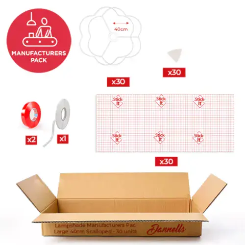 40cm Scalloped Lampshades Manufacturers Pack - 30 Units