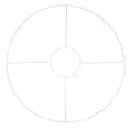 50cm Duplex Top Circular Lampshade Ring