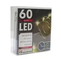 6 Metre LED Fairy Lights 60 Warm White LEDs - Timer Function | Dannells