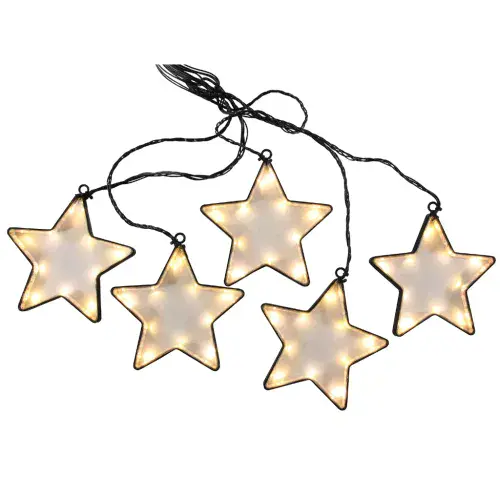75 Warm LED Stars (X5) - With Timer
