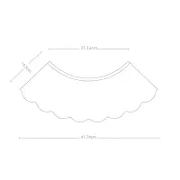 77mm Scalloped Edge Candle Clip Lampshade Self-Adhesive Panel