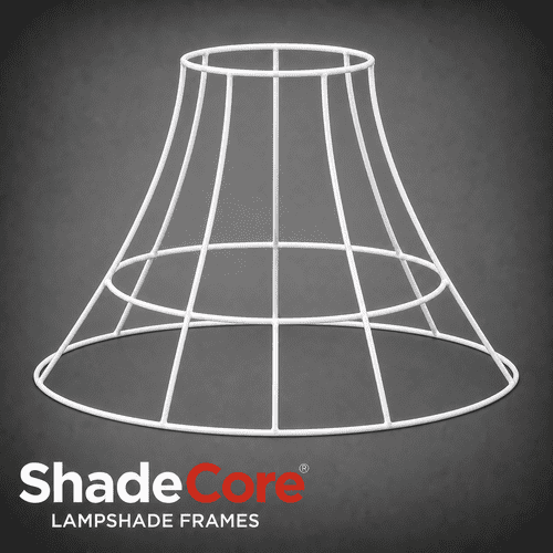 8" Bowed Empire Lampshade Frame with Table Lamp Fitting