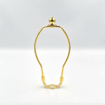 8" Gold Harp & Finial Set