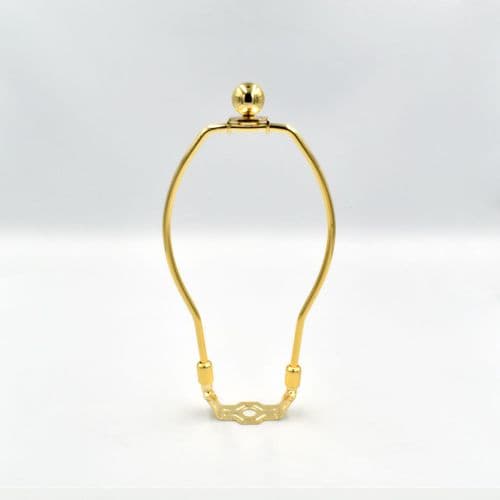 8" Gold Harp & Finial Set