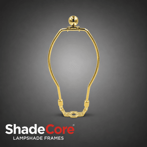 8" Gold Harp & Finial Set ID: 9740