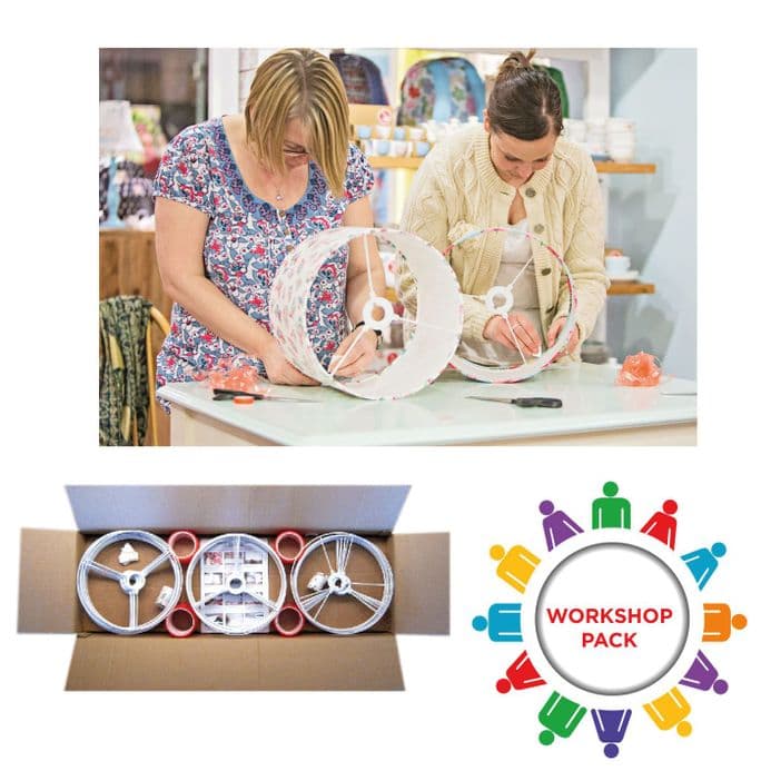 8 Inch Drum Lampshade Workshop Pack - 50 Units