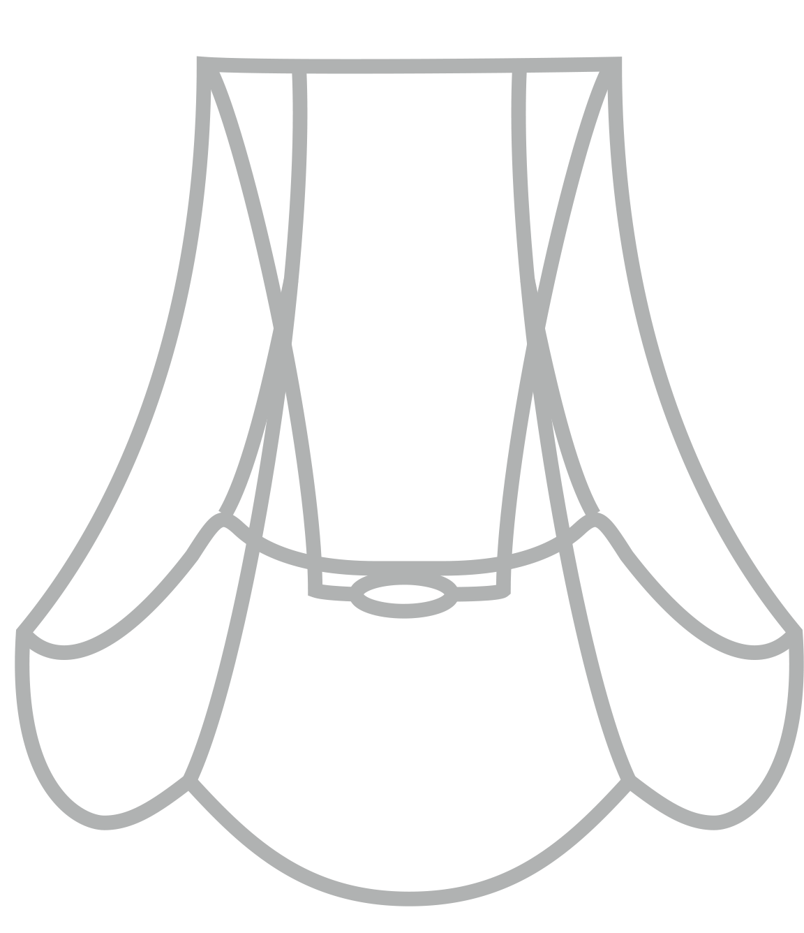 8" Scallop Lampshade Frame with R/G Fitting