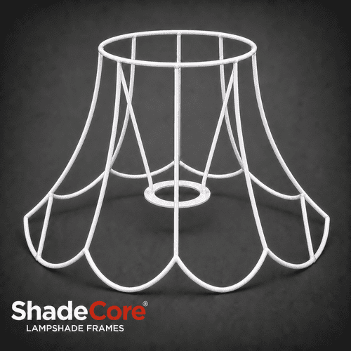 8" Scallop Lampshade Frame with R/G Fitting
