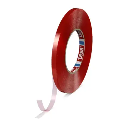9mm Double-Sided Self-Adhesive Red Tesa Tape 50m roll