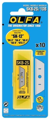 All Stainless Steel Blade (10 Pack) (for SK-12 Safety Cutter) SKB-2S/10B       OLF/SKB2S10B