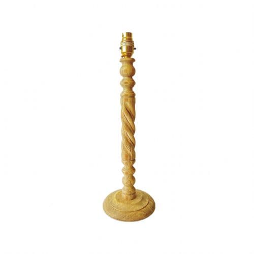 Annie Twisted Candlestick Table Lamp - Mango Wood