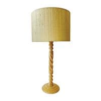 Annie Twisted Candlestick - Table Lamp -  Mango Wood - 450mm high