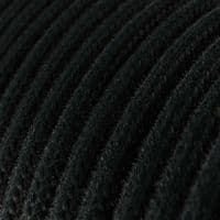 Black Cotton 3-Core Textile Cable