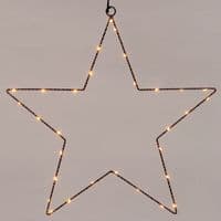 Black Star With  40 LED With Timer - 50cm