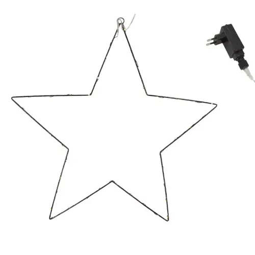 Black Star With  40 LED With Timer - 50cm