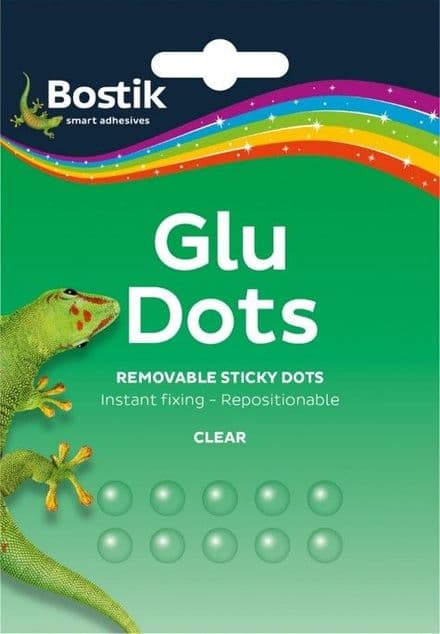 Bostik Glue Dots Removable Transparent Pack of 64 - 30800951