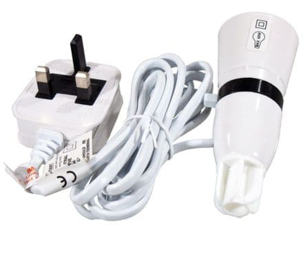 Bottle Adaptor with Plug, Switch and Cable B22 White