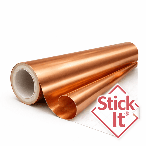 Brushed Copper Self-Adhesive Lampshade Material – Stick-It® 120cm