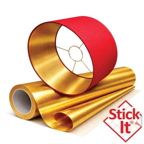Brushed Gold Self-Adhesive Lampshade Material – Stick-It® 120cm