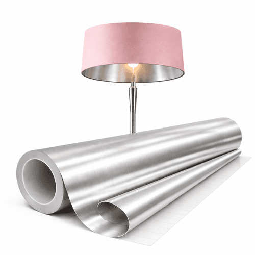 Brushed Silver Self-Adhesive Lampshade Material – Stick-It® 120cm