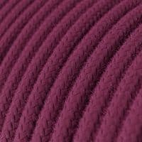 Burgundy Cotton 3-Core Textile Cable