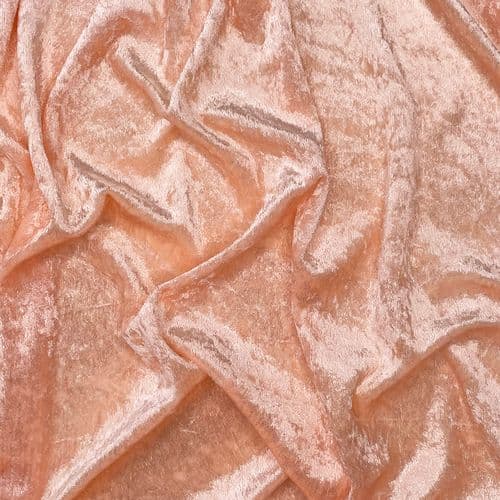 Calabrian Crushed Velvet Velour - Blush - 150cm