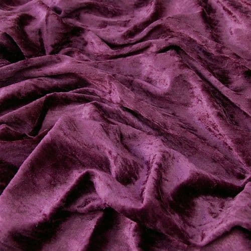 Calabrian Crushed Velvet Velour - Grape - 150cm