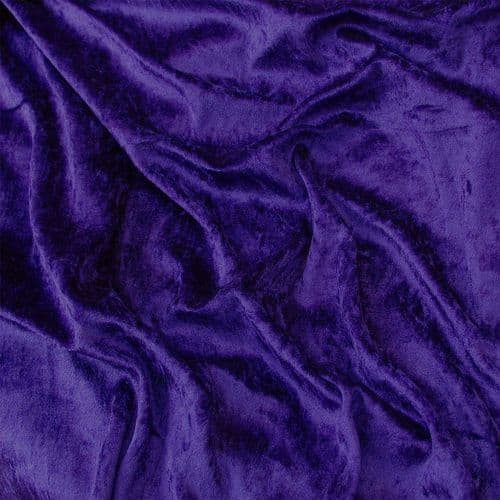 Calabrian Crushed Velvet Velour - Purple - 150cm