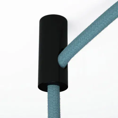 Ceiling Hook With Clamp For Fabric Cables - Black